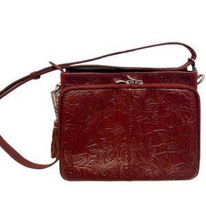 Gun Tote 'n' Mamas Tooled Leather American Clutch Shoulder Bag Crossbody Red